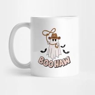 Retro Cute Cowboy Ghost Halloween Mug